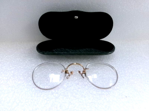 Paire binocle - (plaqué, or)