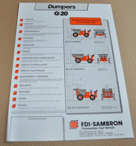 Fdi sambron g20 dumpers - fdi,