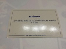 CARTE EXTÉRIEUR FRAIS