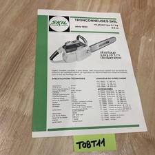 Tronçonneuse Skil 1630 caractéristiques prospectus catalogue publicité