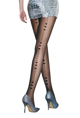 Collant voile noir effet - voile,