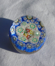 Petit Sulfure Presse papier en cristal millefiori Clichy? Baccarat? Diam. 4 cm