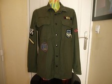 RARE VESTE CHEVIGNON FRANCE STYLE MILITAIRE AVEC PATCHS  TAILLE M/L
