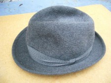 Ancien Chapeau Fléchet Feutre Poil Taille 55/4