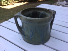 DENBAC, JOLI PETIT CACHE-POT ART NOUVEAU/ART DECO EN GRES FLAMMÉ