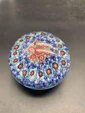 Presse-papiers vintage en verre Millefiori Art  MURANO ITALY Avec Étiquette
