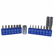 Jeu d'embouts Torx mâles et Tamper Torx T5 - T50 avec adaptateur d'embouts...