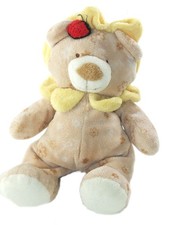 Doudou Peluche Lion beige Fleurs Coccinelle 30 cm TY