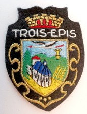Écusson ancien TROIS ÉPIS Haut-Rhin France - en feutrine brodée