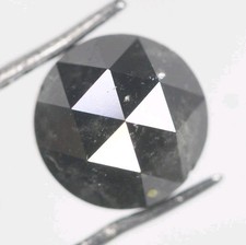 0,94 CT Diamant Naturel Loose Rose Cut 5,5 MM Diamant Sel Et Poivre