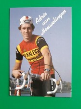 CYCLISME carte cycliste ADRIE VAN HOUWELINGEN équipe TI RALEIGH Campagnolo 1983