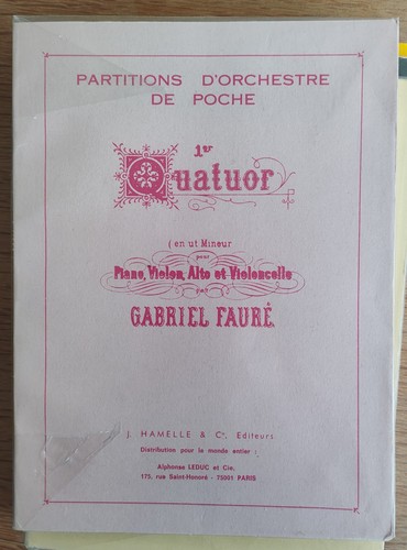 Gabriel fauré 1er - 1er, quatuor