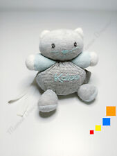 Peluche/Doudou Chat Boule Bleu Blanc Gris Rayé Attache Tétine 10cm - Kaloo 2012