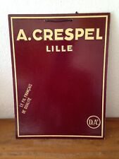Ancien Carton publicitaire vintage CRESPEL LILLE le fil français de qualité 