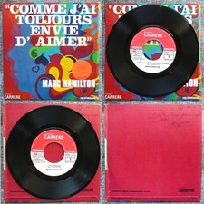 MARC HAMILTON -45t- COMME J’AI TOUJOURS ENVIE D’AIMER / TAPIS MAGIQUE- BIEM 1970