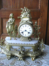 Pendule Nap.III Albâtre