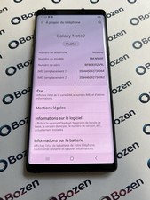 SMARTPHONE SAMSUNG GALAXY NOTE 9 SM-N960F 512 Go LÉGER ÉCRAN FANTOME