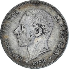 Monnaie, Espagne, Alfonso XII