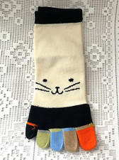 Chaussettes CHAT pieds séparés multicolore Neuf 17cm enfant ou femme !