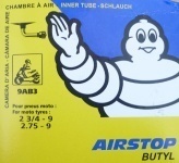 chambre à air MICHELIN 9AB3  2.75 x 9 valve à 90° neuve