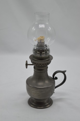Lampe pétrole étain - lampe,