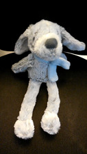 227/ doudou peluche chien gris
