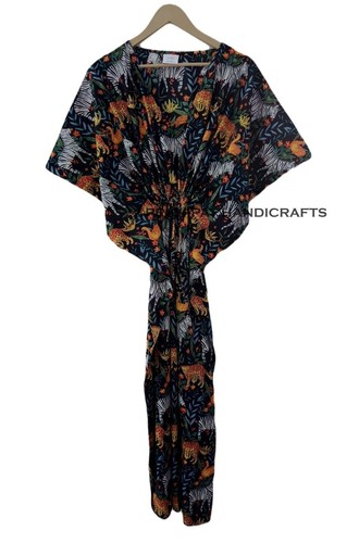 Robe caftan imprimée - , jungle