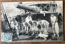 CPA - Carte Postale - MARINE MILITAIRE - A Bord d'un Cuirassé - Lavage du Pont