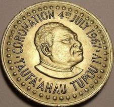 Rare Gem Unc Tonga 1967
