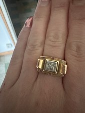 Bague Tank en Or 18 K et