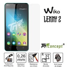 TM-Concept® Verre trempé pour Wiko Lenny 2 - 0,26mm Radian 2,5D