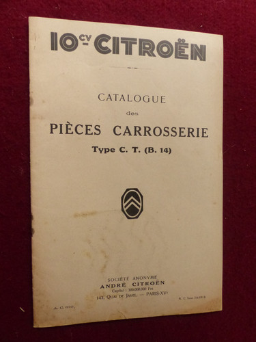 Catalogue des pièces - catalogue,
