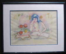 CORNU PIERRE 1895 - 1996 PASTEL JEUNE FEMME ORIENTALISTE 40 X 29 CADRE 54 X 43