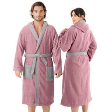 Peignoir de Bain Femme Homme - Sortie de Bain Femme Eponge en 100 Coton Taill...