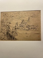 Picador Et Taureau Corrida Encre Originale ? Gravure ? XIX Ème ? Non Signée RARE