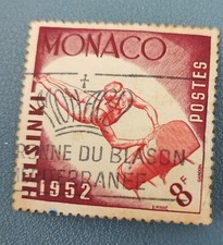 TIMBRE MONACO 1952 SPORT
