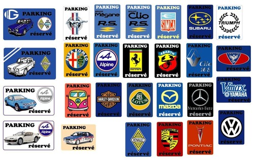 Plaque parking réservé - parking,
