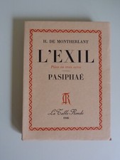 MONTHERLANT "L'exil" édition