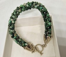 Émeraude bracelet argent
