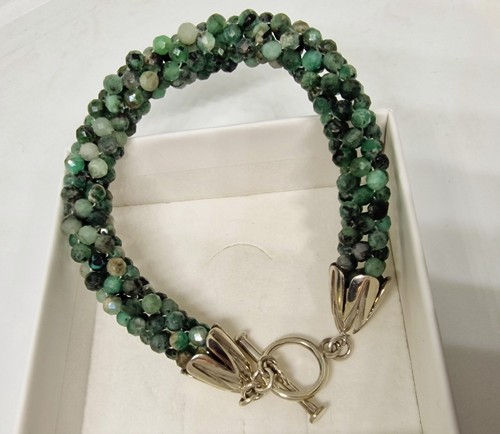 émeraude bracelet argent - Émeraude,