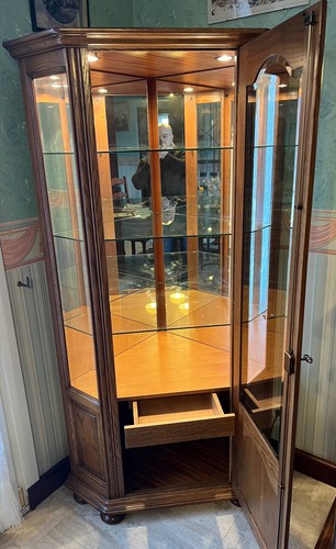 Vitrine angle verres et - vitrine, d'angle