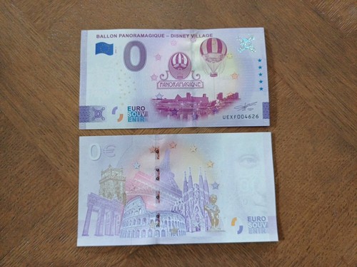 Billet euro souvenir disney - billet,
