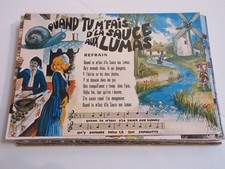 CP CARTE POSTALE ILLUSTREE CHANSON QUAND TU M'FAIS D'LA SAUCE AUX LUMAS - Vierge
