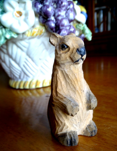 Figurine bois sculpté - ,