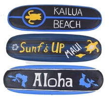 Planche de Surf 60cm 3er Set 3 Panneau en Bois Hawaii Maui Kani Kailua Surf S Up