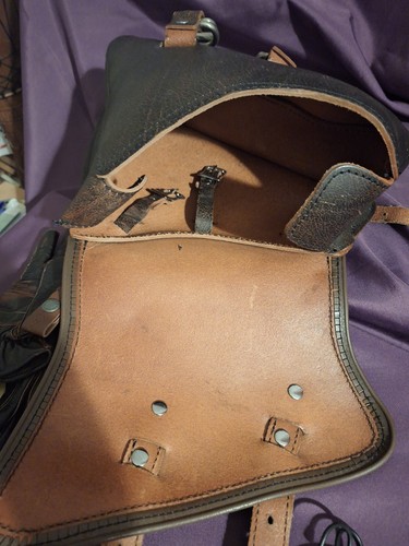 Sacoche cuir pour harley - sacoche,