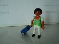 PLAYMOBIL vintage city life femme voyageuse et valise avion du set 4310 de 2006