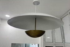 Lustre Sputnik Pendentif Disque Design Dome Stilnovo Du Milieu Du Siècle