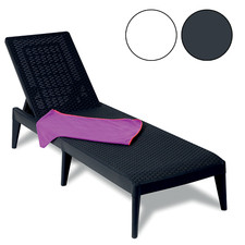 Transat De Jardin Prendisole Avec Dossier Réglable Piscine 186×60×29 Cm