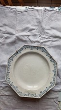 Grand plat en faience octogonal du sud de la France  ou d'Espagne